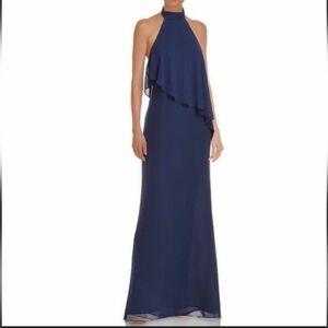 Midnight color chiffon gown by laundry